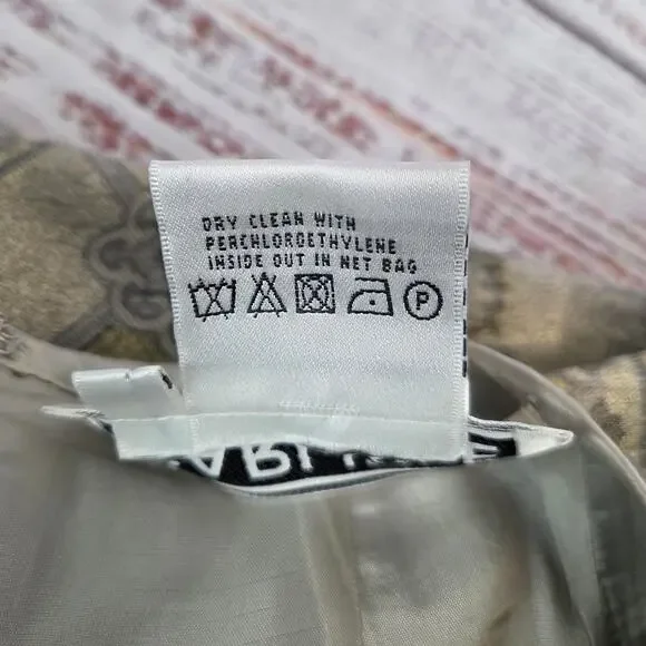 Vintage Carlisle Silk Jaquard Skirt 6 Gold Metallic Color Glam Lux Quiet Money - Picture 8 of 12